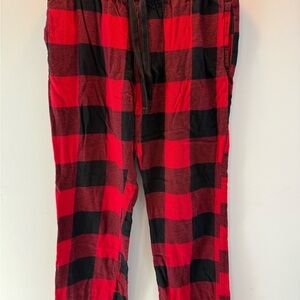 Old Navy Red and Black Plaid Pants